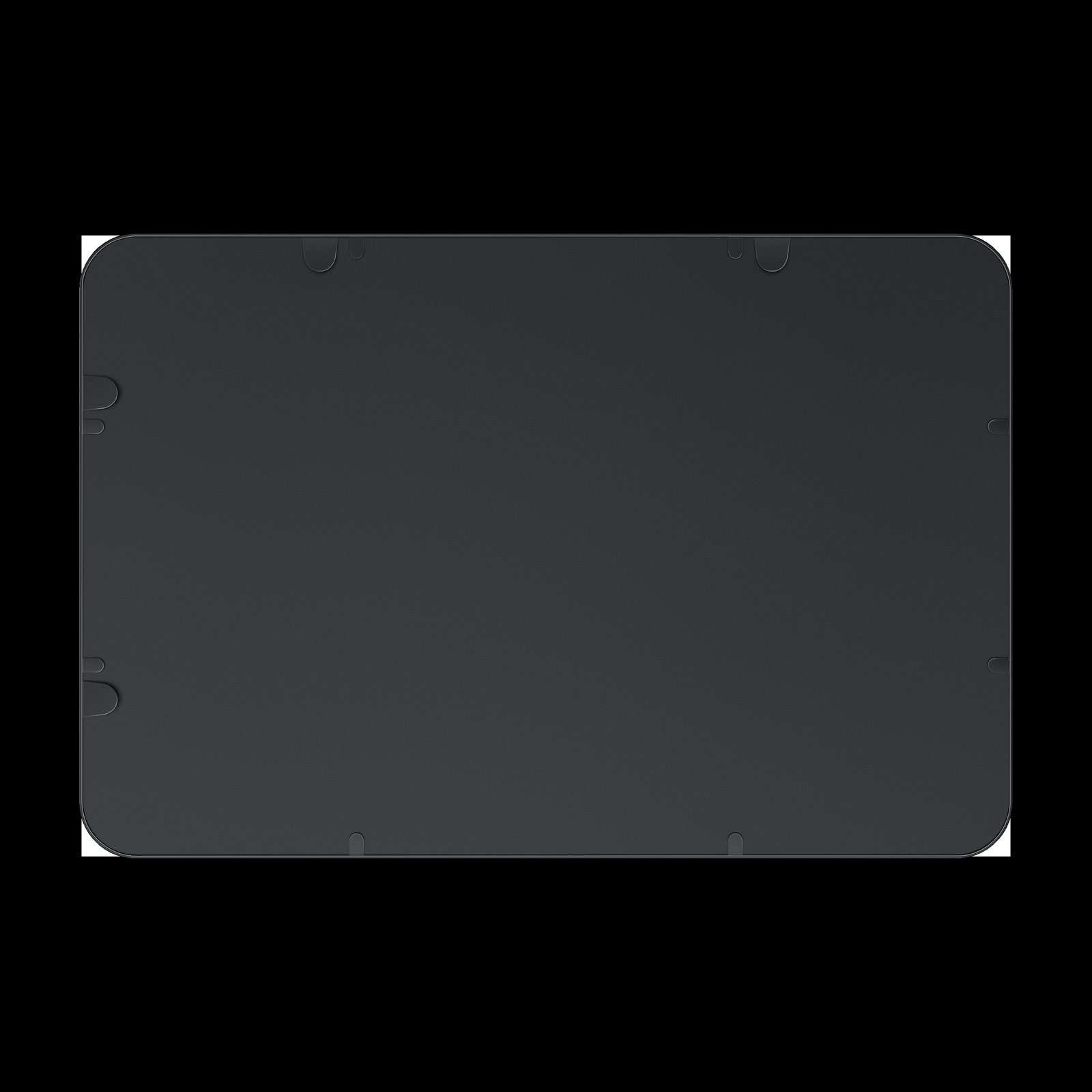 Rectangular mirror back and mounting points