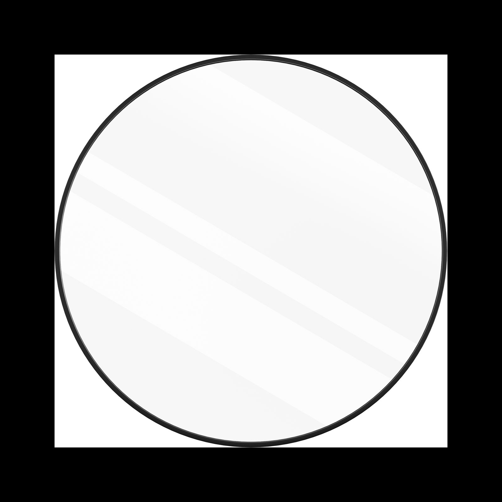 Round mirror front view
